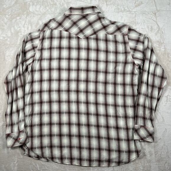 Ryan Michael Western Shirt Beige Mesquite Tribal Plaid Snap Button Mens Size XXL - Picture 7 of 12